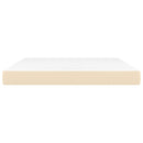 springmadras med pocketfjedre medium 180x200x20 cm stof cremefarvet