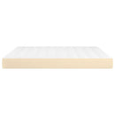 springmadras med pocketfjedre medium 180x200x20 cm stof cremefarvet