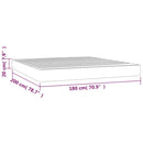 springmadras med pocketfjedre medium 180x200x20 cm kunstlæder sort