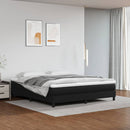 springmadras med pocketfjedre medium 180x200x20 cm kunstlæder sort