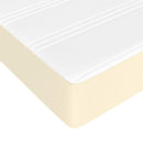 springmadras med pocketfjedre medium 180x200x20 cm kunstlæder creme