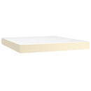 springmadras med pocketfjedre medium 180x200x20 cm kunstlæder creme