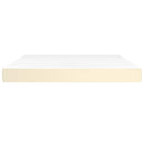 springmadras med pocketfjedre medium 180x200x20 cm kunstlæder creme