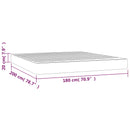 springmadras med pocketfjedre medium 180x200x20 cm kunstlæder creme