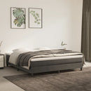 springmadras med pocketfjedre medium 180x200x20 cm fløjl mørkegrå