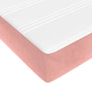 springmadras med pocketfjedre medium 180x200x20 cm fløjl lyserød