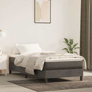 springmadras med pocketfjedre medium 100x190x20 cm fløjl mørkegrå