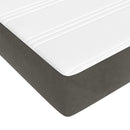 springmadras med pocketfjedre medium 152x203x20 cm fløjl mørkegrå