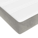 springmadras med pocketfjedre medium 193x203x20 cm fløjl lysegrå