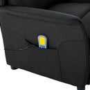 Massagestol med pude Sort 93.5 x 67.5 x 101.5 cm Stof