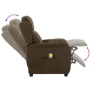 Massagestol med pude Brun 93.5 x 67.5 x 101.5 cm Stof