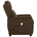 Massagestol med pude Brun 93.5 x 67.5 x 101.5 cm Stof
