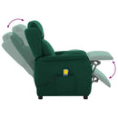 Massagestol med pude Mørkegrøn 93.5 x 67.5 x 101.5 cm Stof