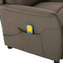 Massagestol med pude Gråbrun 93.5 x 67.5 x 101.5 cm Stof