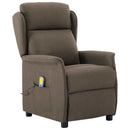 Massagestol med pude Gråbrun 93.5 x 67.5 x 101.5 cm Stof