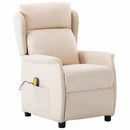 Massagestol med pude Creme 93.5 x 67.5 x 101.5 cm Stof