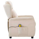 Massagestol med pude Creme 93.5 x 67.5 x 101.5 cm Stof