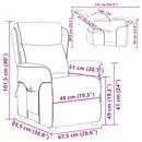 Massagestol med pude Creme 93.5 x 67.5 x 101.5 cm Stof
