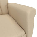 Massagestol Creme 96.5 x 70.5 x 95 cm Mikrofiber