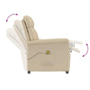 Massagestol Creme 96.5 x 70.5 x 95 cm Mikrofiber