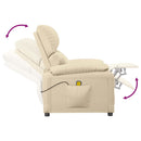massagestol stof cremefarvet