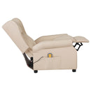 massagestol stof cremefarvet
