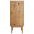 kommode OTTA 45x39x90 cm massivt fyrretræ brun og grå