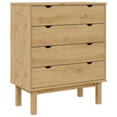 kommode OTTA 76,5x39,5x90 cm massivt fyrretræ