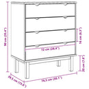 kommode OTTA 76,5x39,5x90 cm massivt fyrretræ