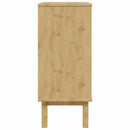 kommode OTTA 76,5x39,5x90 cm massivt fyrretræ brun og hvid
