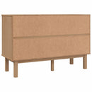 kommode OTTA 111x43x73,5 cm massivt fyrretræ brun og grå