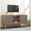 tv-skab OTTA 113,5x43x57 cm massivt fyrretræ brun og grå