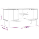 tv-skab OTTA 113,5x43x57 cm massivt fyrretræ brun og hvid
