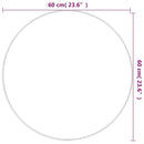vægspejl Ø 60 cm rundt sort