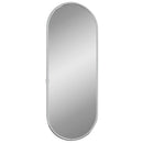 vægspejl 40x15 cm oval sølvfarvet
