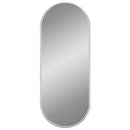 vægspejl 50x20 cm oval sølvfarvet