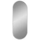 vægspejl 50x20 cm oval sølvfarvet