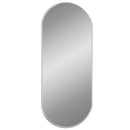 vægspejl 60x25 cm oval sølvfarvet