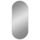vægspejl 80x35 cm oval sølvfarvet