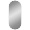 vægspejl 100x45 cm oval sølvfarvet