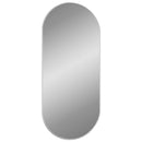 vægspejl 100x45 cm oval sølvfarvet