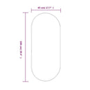 vægspejl 100x45 cm oval sølvfarvet