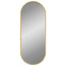 vægspejl 50x20 cm oval guldfarvet