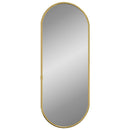 vægspejl 60x25 cm oval guldfarvet