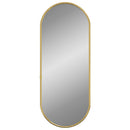 vægspejl 60x25 cm oval guldfarvet
