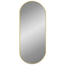 vægspejl 70x30 cm oval guldfarvet