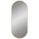 vægspejl 70x30 cm oval guldfarvet