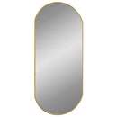 vægspejl 80x35 cm oval guldfarvet