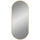 vægspejl 80x35 cm oval guldfarvet