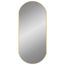 vægspejl 90x40 cm oval guldfarvet